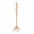 Bengaleiro de Pé em Bambu Natural com 6 Ganchos, 45 x 45 x 180 cm