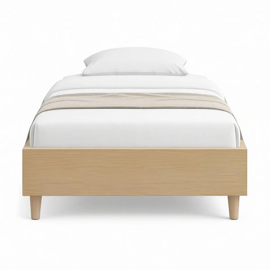 Cama Individual 90 x 190 cm em MDF Carvalho Claro