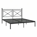 Cama de Casal em Aço Carbono Preto 140 x 190 cm